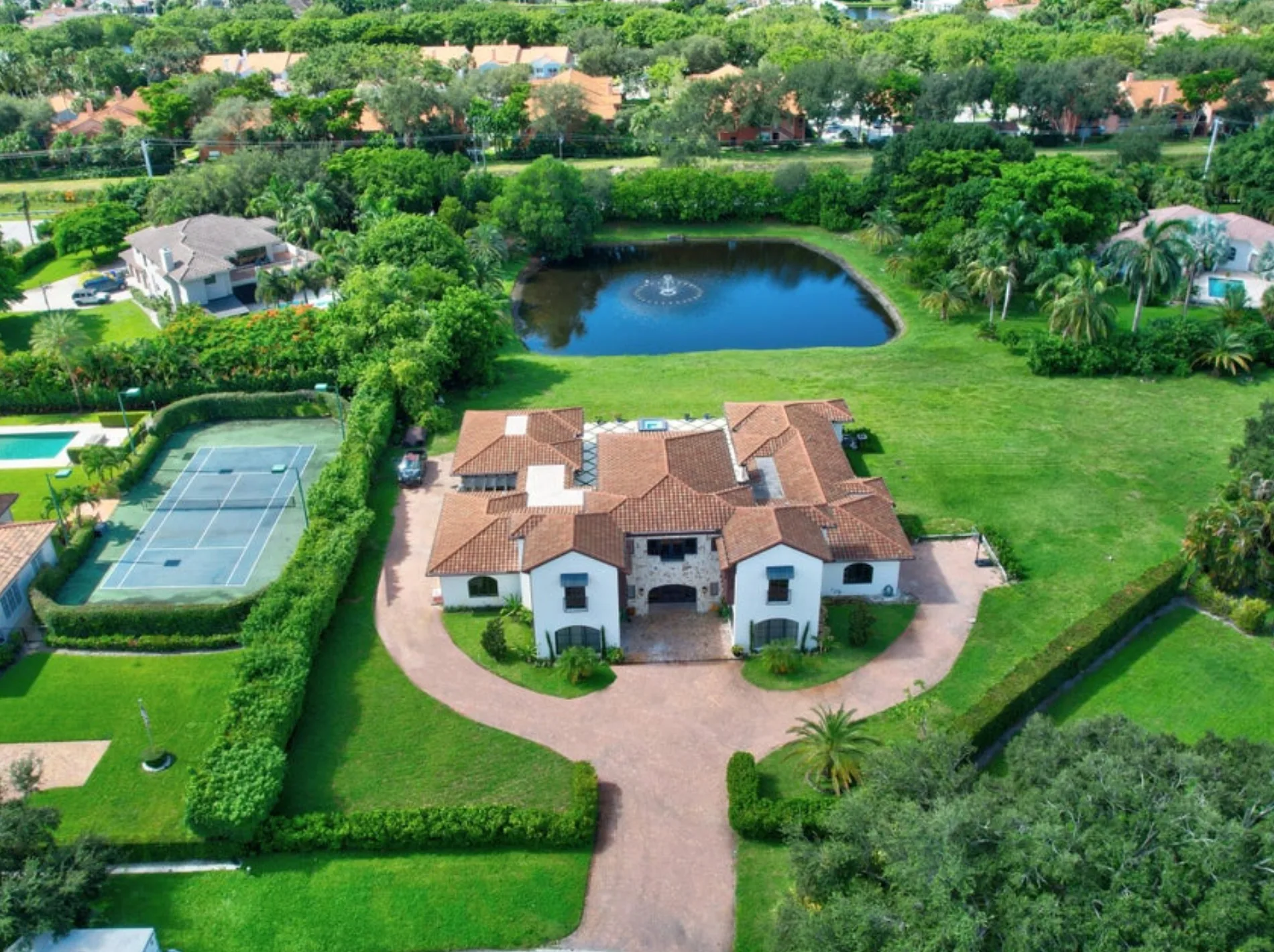 Aerial view of homes in Boniello Acres, Boca Raton